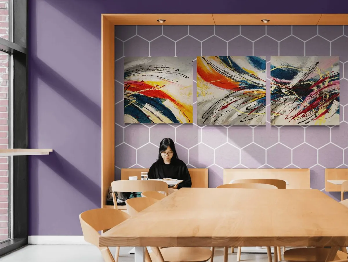 Soyut Peyzaj: Kırmızı ve Mavi Enerji